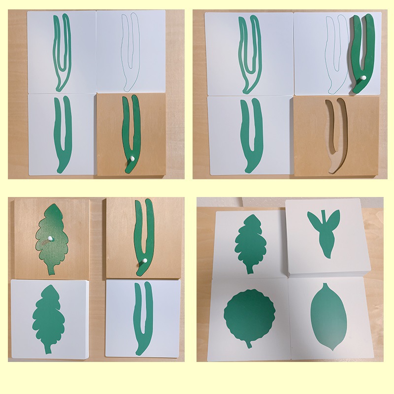 蒙台蒙特梭利蒙氏早教感官教具树叶嵌板柜婴幼儿童益智积木制玩具