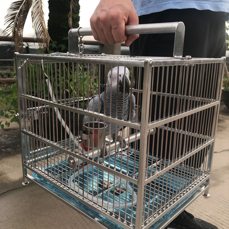 鹦鹉鸟笼 不锈钢鹦鹉外出笼 中小型鹦鹉外带笼不锈钢鸟笼厂家直销