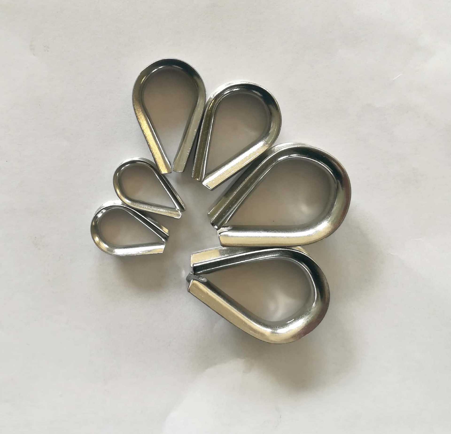 厂家批发304不锈钢钢丝绳套环 不锈钢鸡心环 钢丝绳护夹