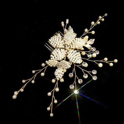 新娘头饰_原创设计珠花欧美风新娘头饰婚纱礼服手工精