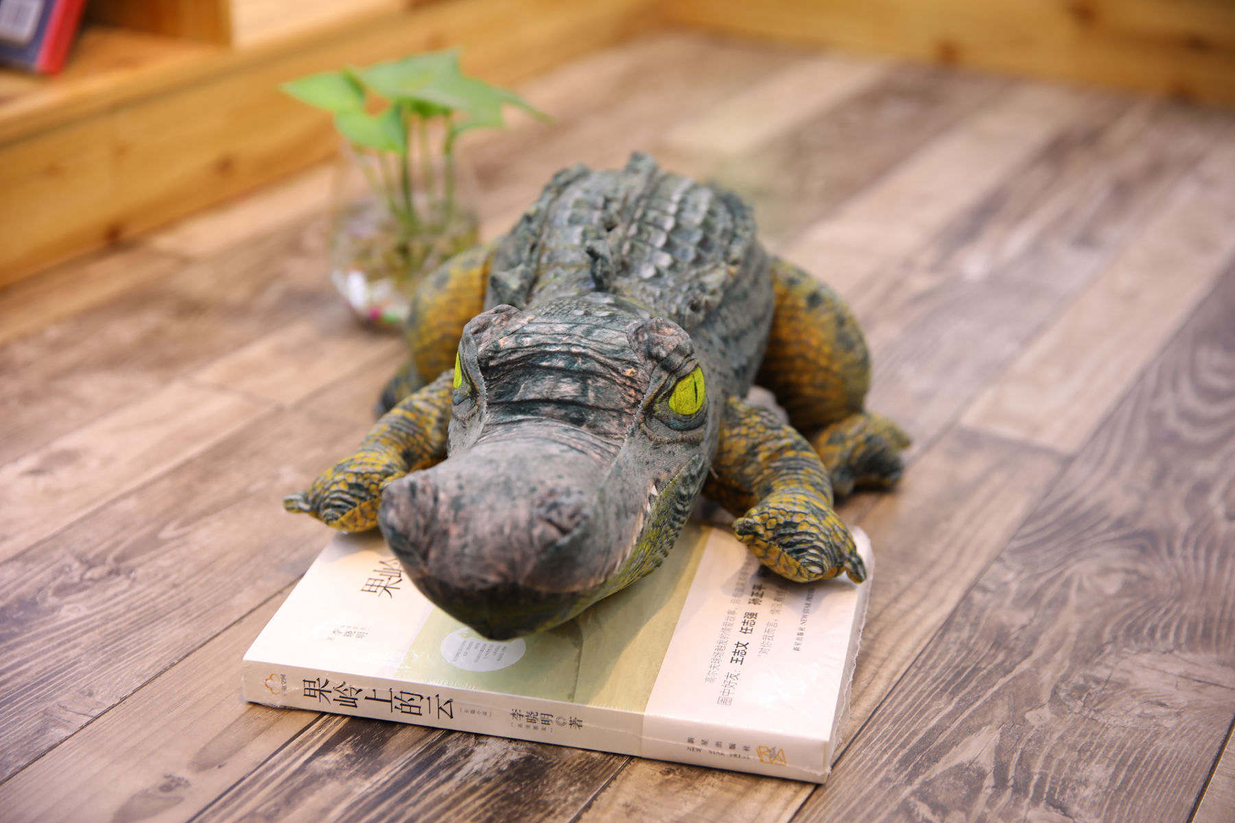 仿真3d逼真鳄鱼公仔毛绒玩具海洋动物卡通睡觉枕头靠垫搞怪礼物