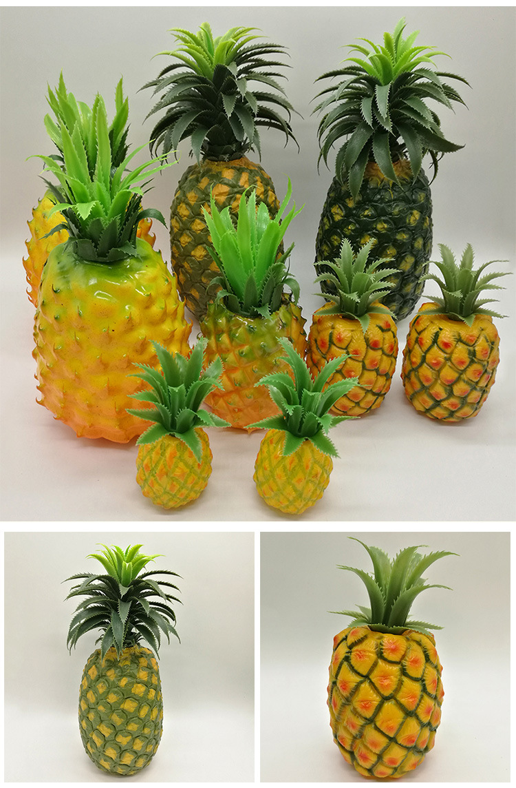 pu菠萝凤梨仿真水果塑料假水果装饰 儿童早教模型摄影道具批发