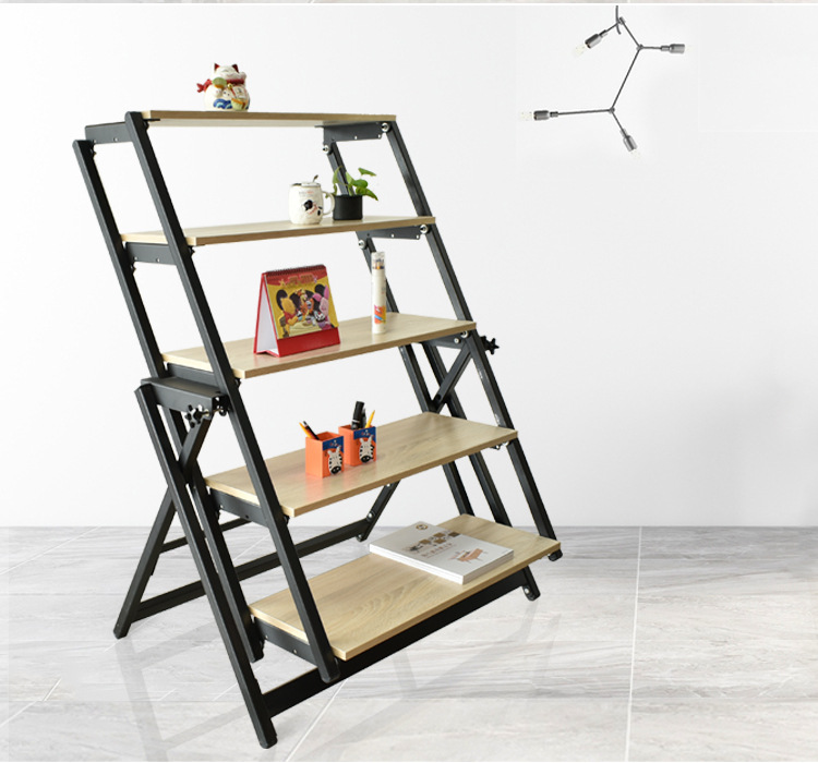 厂家直销百变书桌网红多功能花架置物架变形伸缩折叠餐桌多层书架