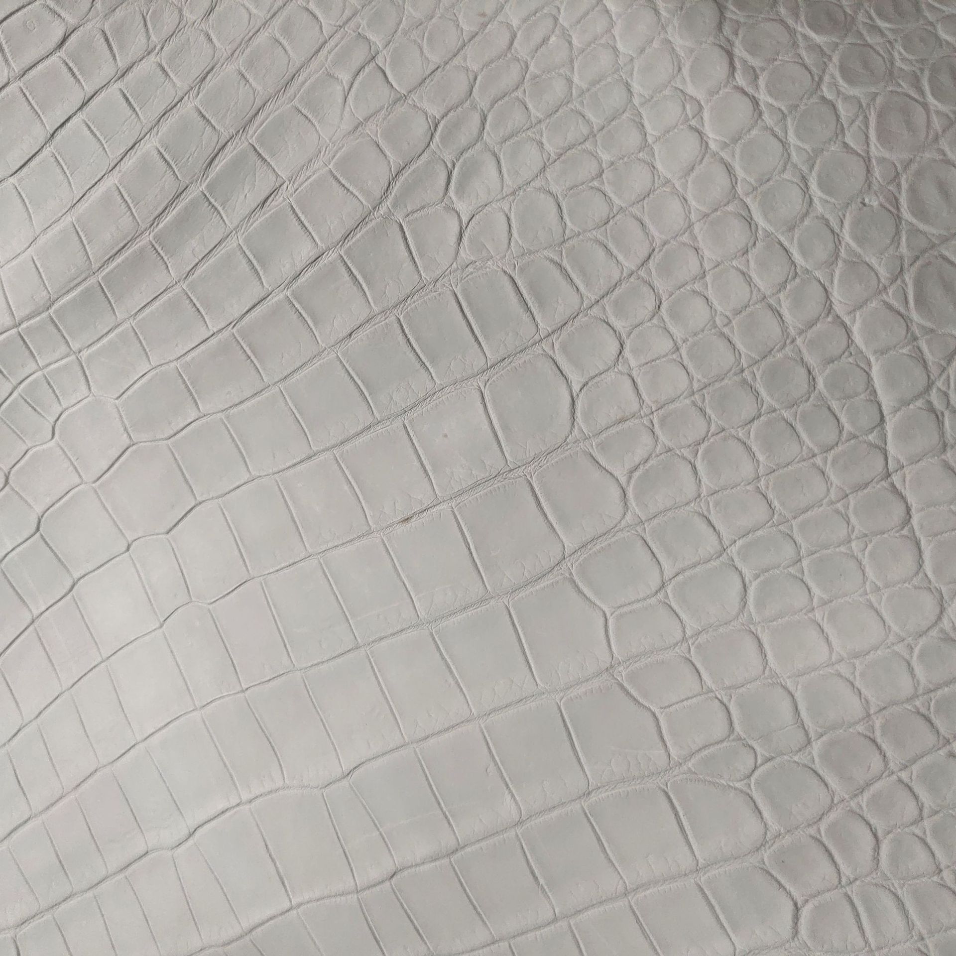 aresgator进口鳄鱼皮白胚湾鳄鳄鱼真皮皮料 纯水染鳄鱼皮整张现货