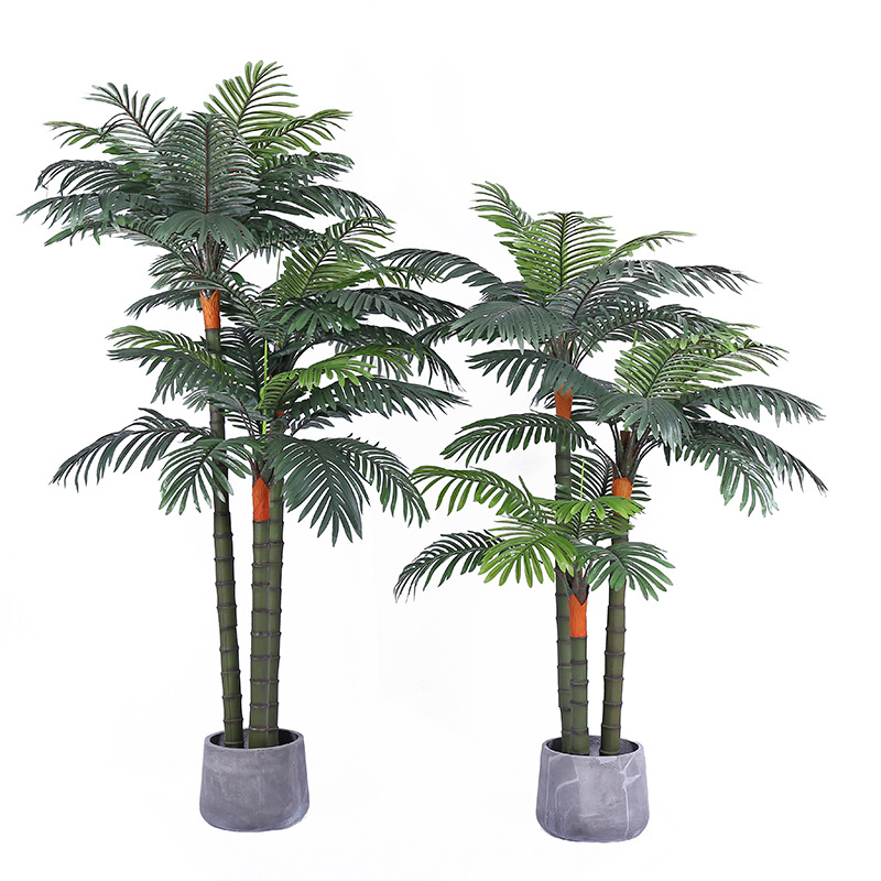 Large Simulation Plant Areca Palm Potted Indoor Living Room Decoration Floor Pteris Fake Green Plant Bonsai Decoration