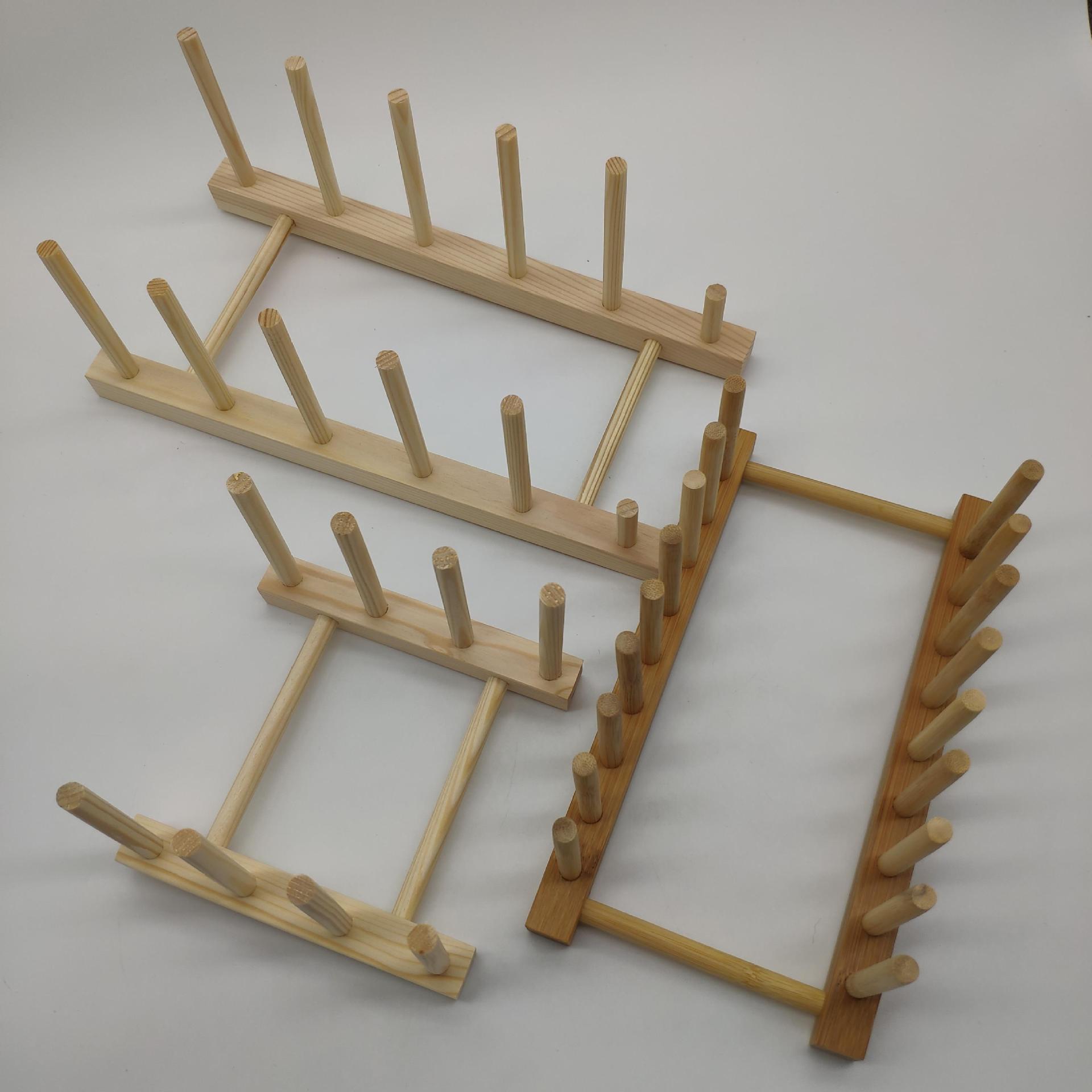 厂家直供沥水架沥碗架杯架茶叶架木质置物架松木架摆件底座