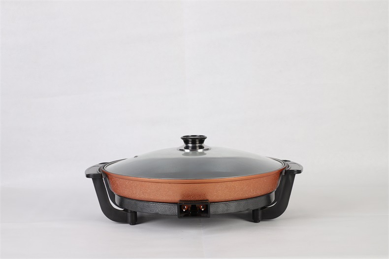 润禾大号电煎锅平底锅插电多功能电热锅家用电饼铛煎包煎饺烙饼锅