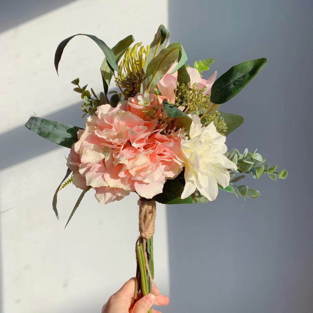 2020新品m137手札花束ins仿真花批发假花婚礼跨境货源