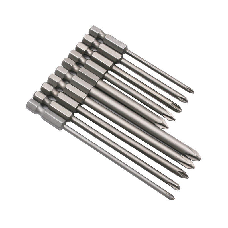 s2钢带磁风批十字批头螺丝刀 气动批嘴十字刀头起子头1/4螺丝批头