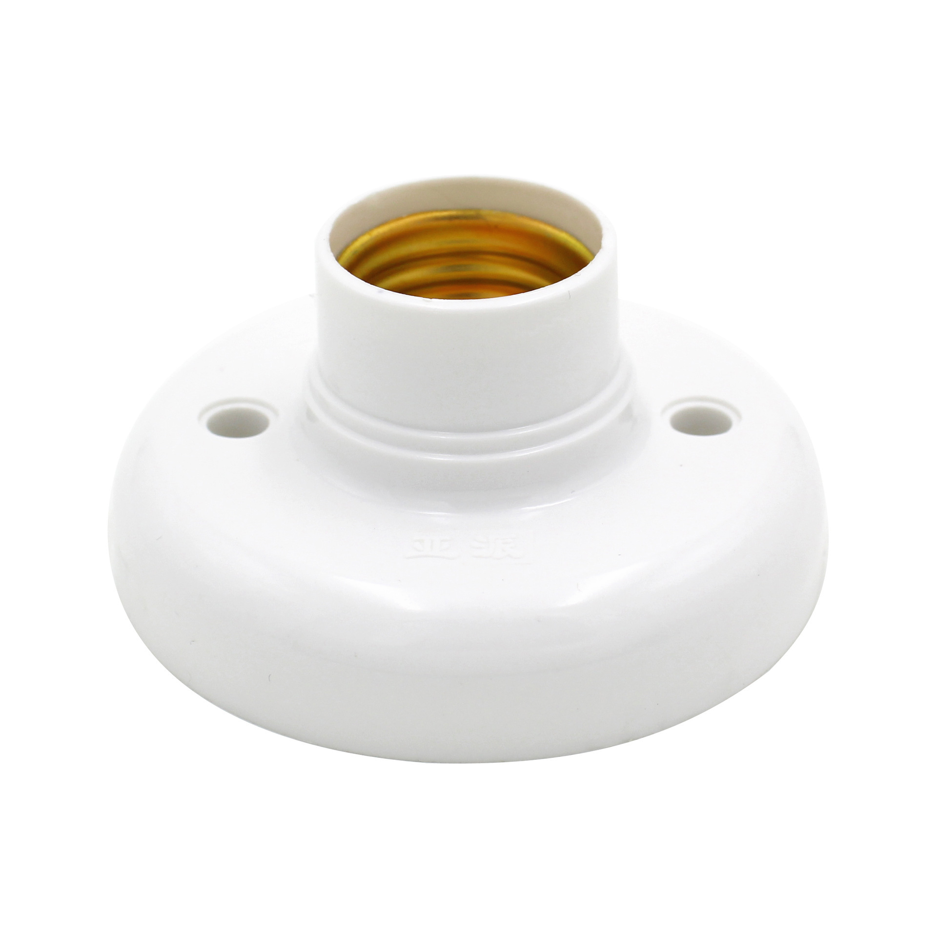 e27螺口灯座 底座 圆形螺旋灯口 led灯泡灯座 阻燃材料底座