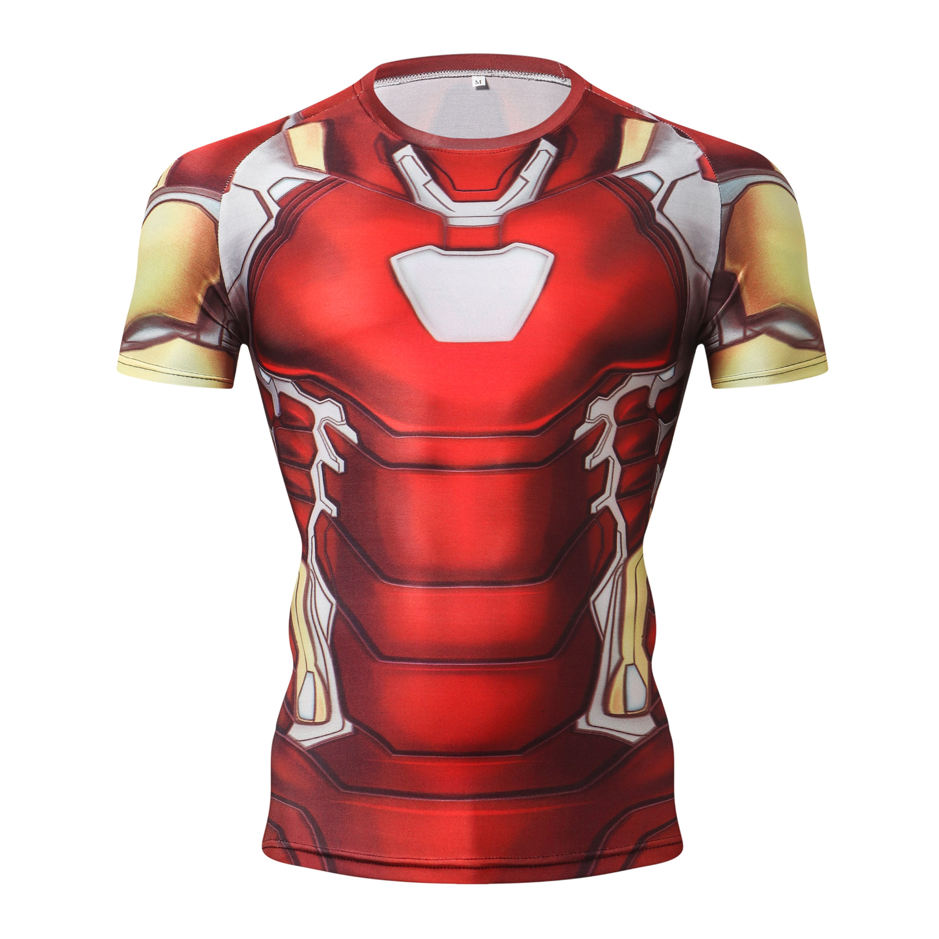复仇者联盟4钢铁侠衣服复联4托尼同款mk85健身速干漫威短袖t恤男