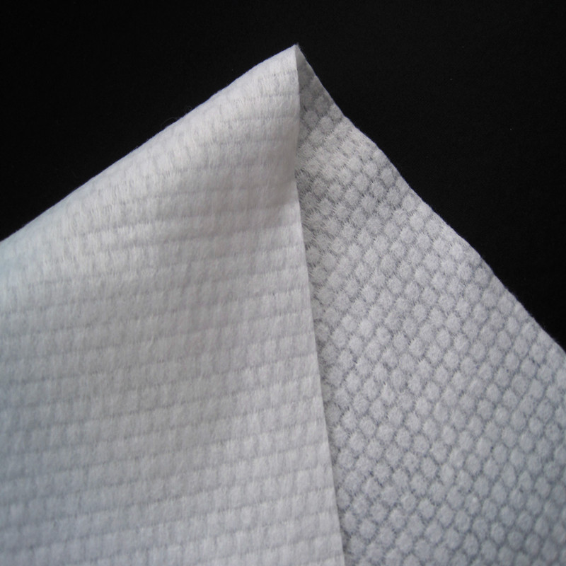 厂家定制湿巾用白70g珍珠纹水刺无纺布 水刺非织造布生产厂家
