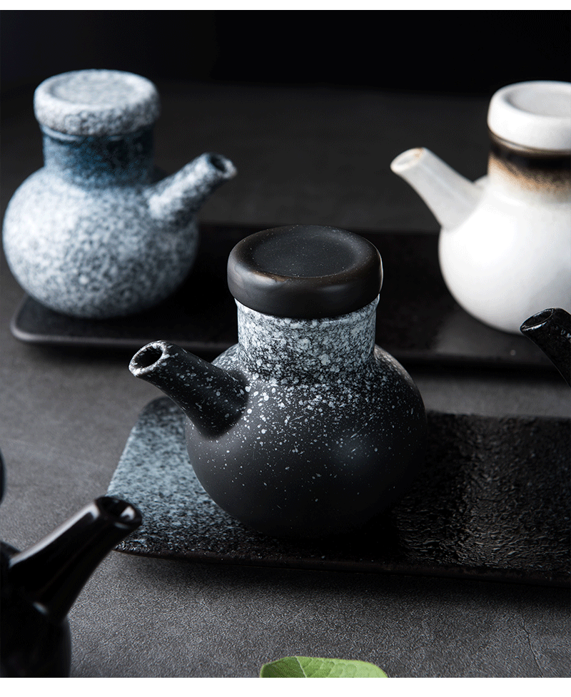 陶瓷油壶日式油瓶家用酱油壶醋壶调味料厨房用品大号油罐香油小瓶