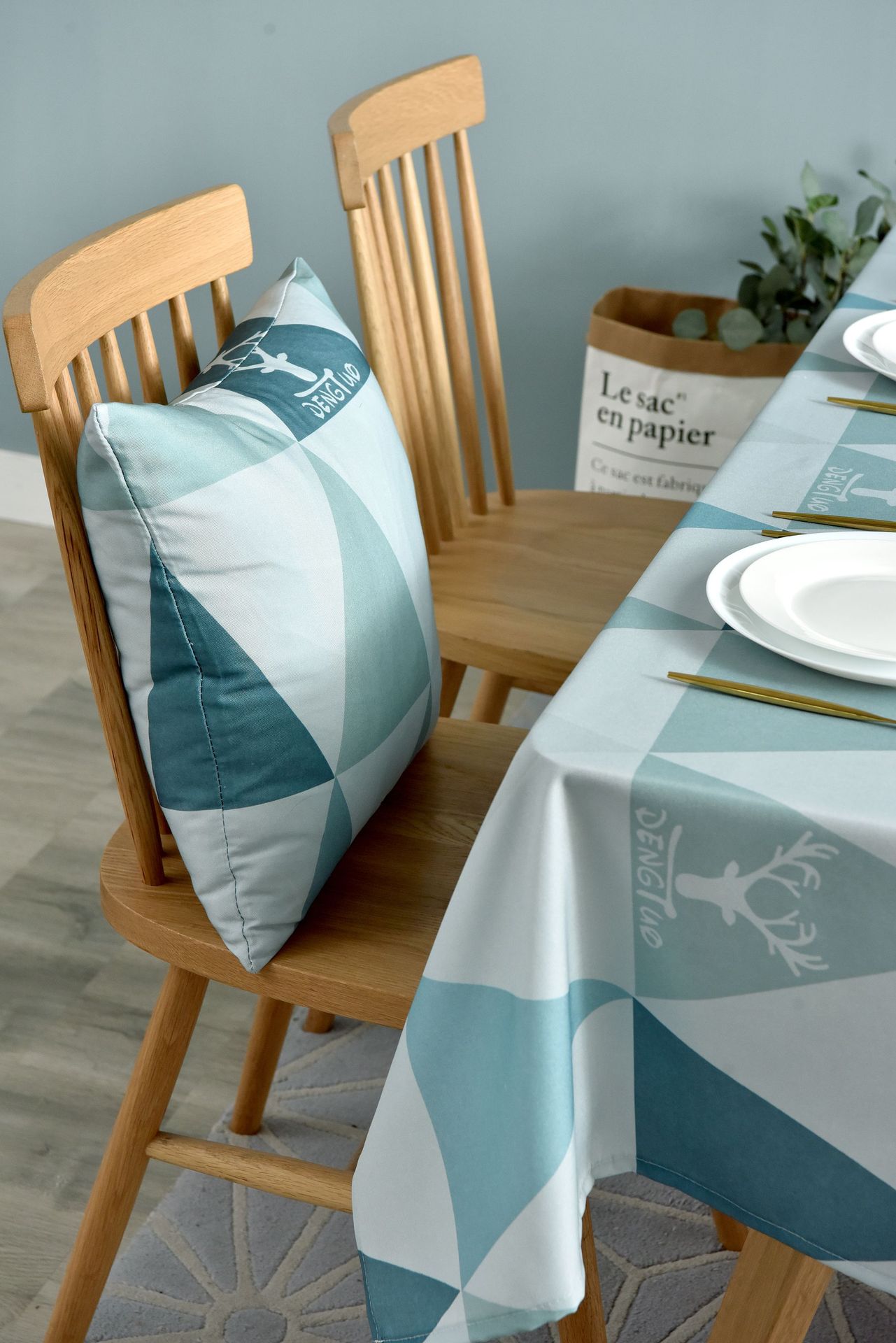 tpu桌布防辣椒油ins餐桌布艺圆桌布北欧茶几布长方形麋鹿盖巾布