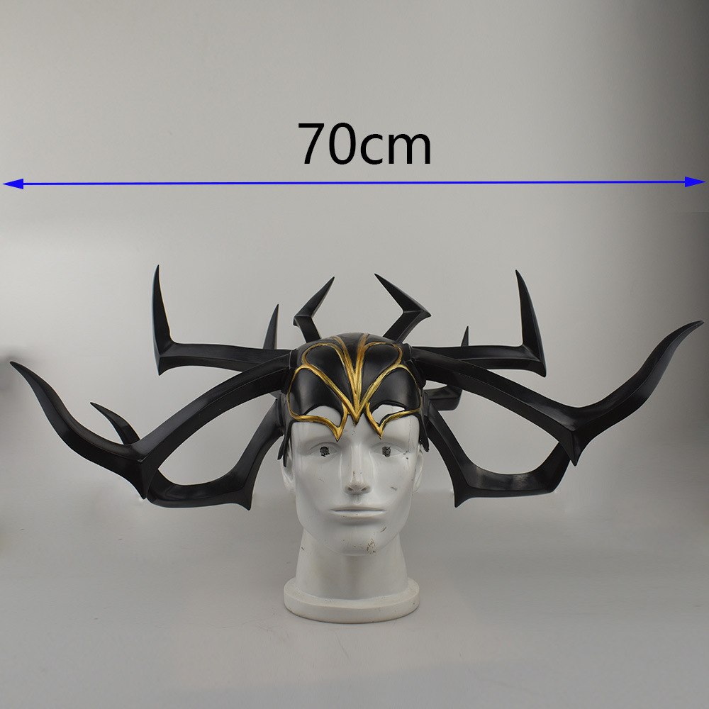 海拉头饰头套雷神死神海拉带角帽子pvc