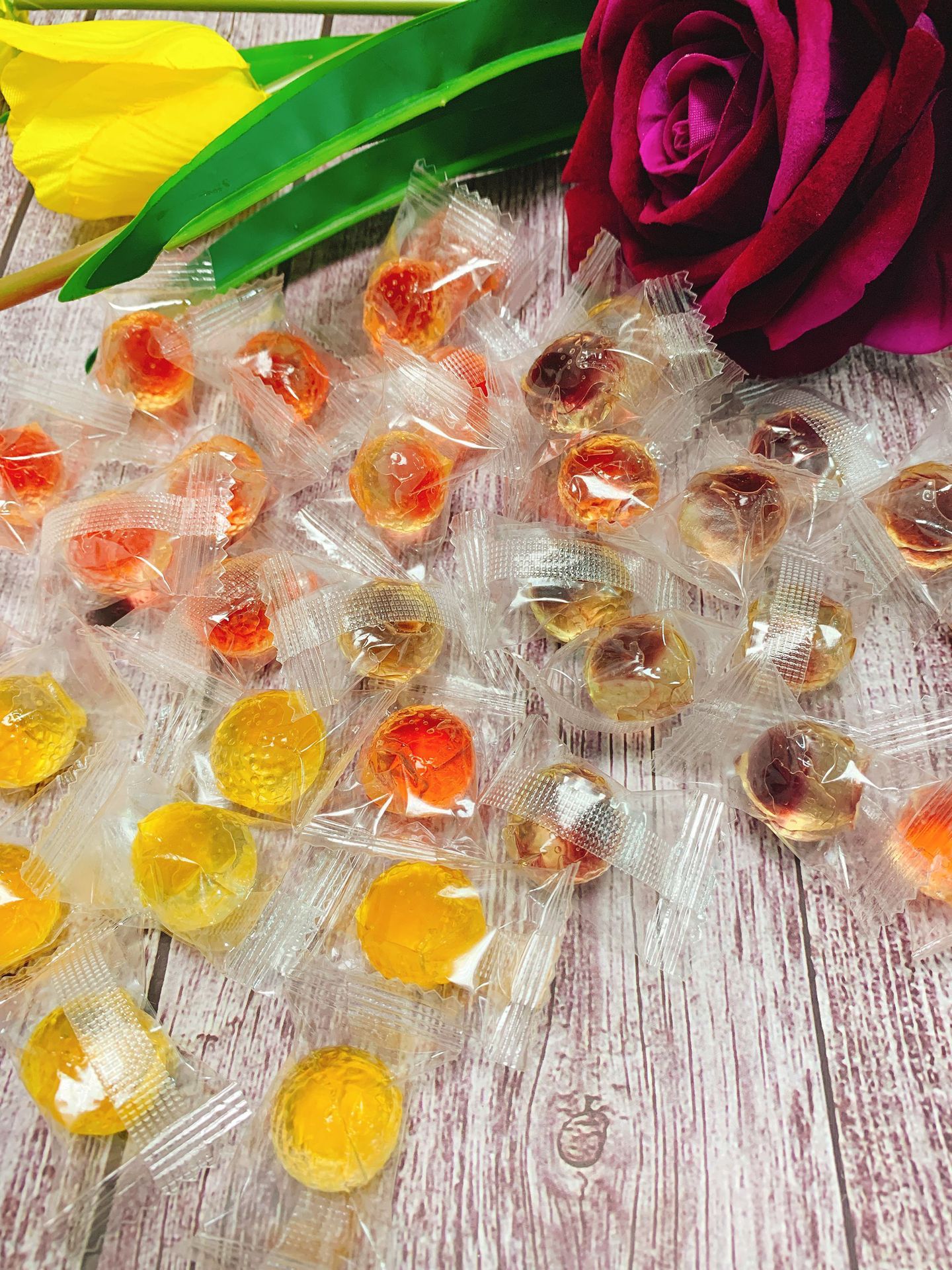 水晶流心软糖爆浆水晶软糖 芒果糕约会暗示接吻糖网红糖果香体糖