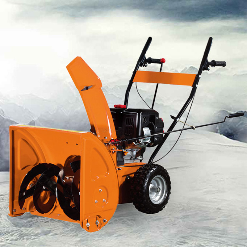 七彩厂家直销手推小型扫雪机汽油马路自走式清雪车经济型除雪机