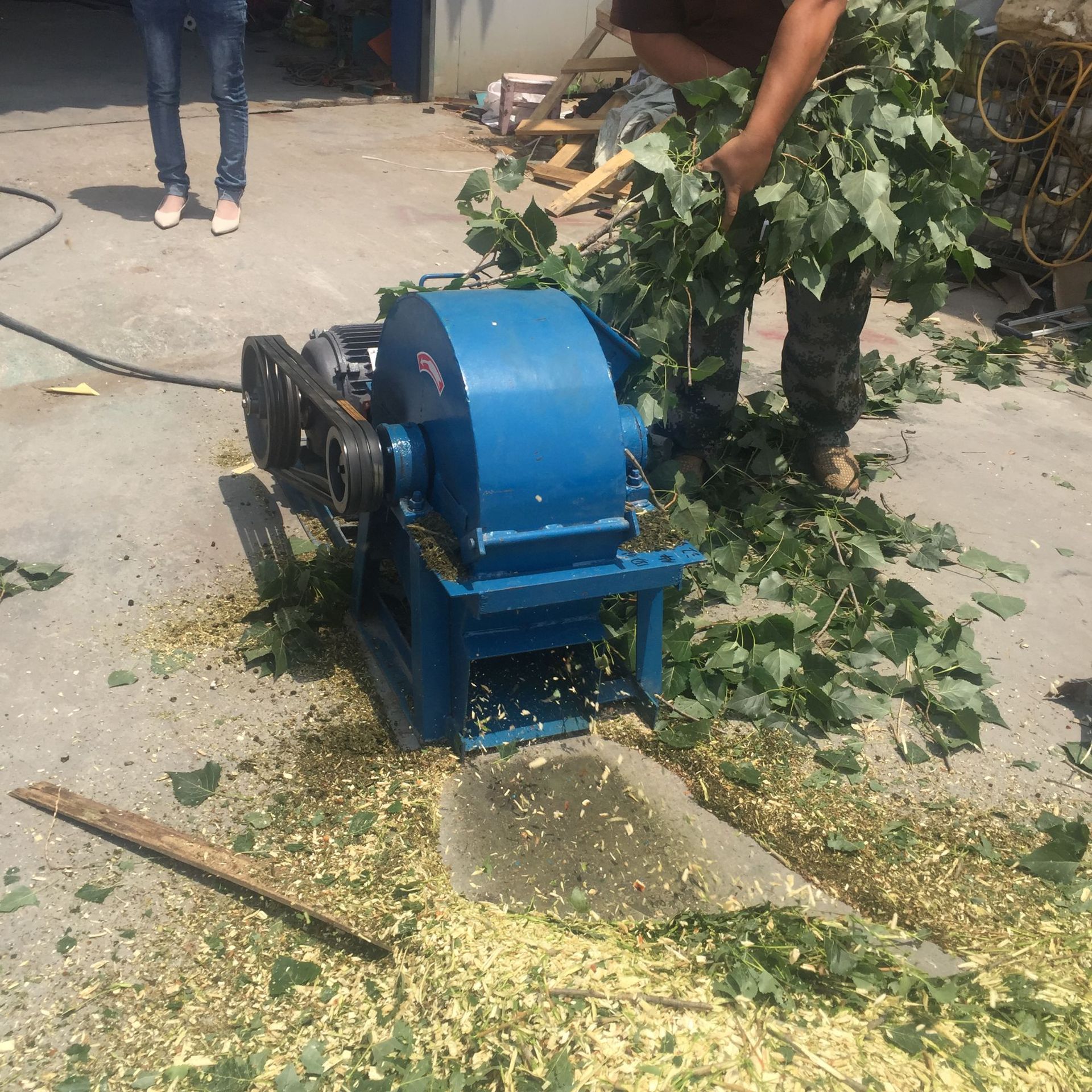 汽油果木树枝粉碎机 南昌市汽油树枝粉碎机树皮专用柴油款碎枝机