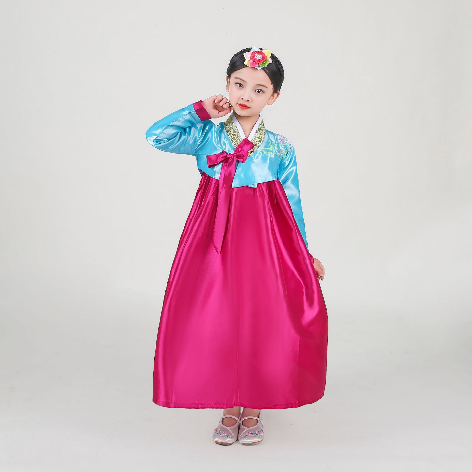 女童大长今服装传统朝鲜族演出服女孩韩国民族韩服韩式舞蹈裙舞台