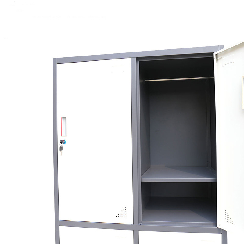 广西4门员工铁皮衣柜学生宿舍浴室储物拆装钢制柜子拆装柜