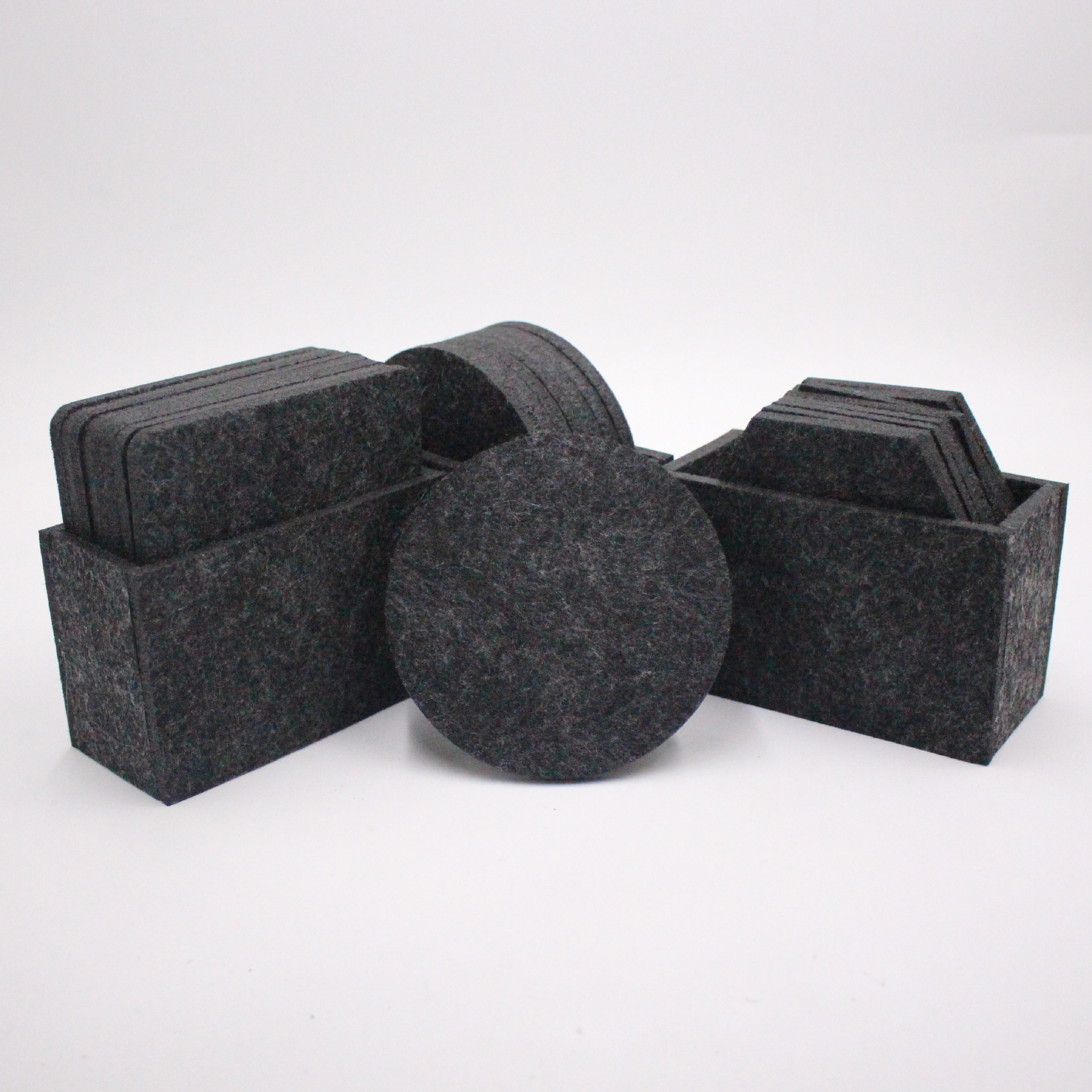 8件套杯子防摩擦垫 毛毡杯垫吸水盒装 杯垫加厚无纺布隔热垫