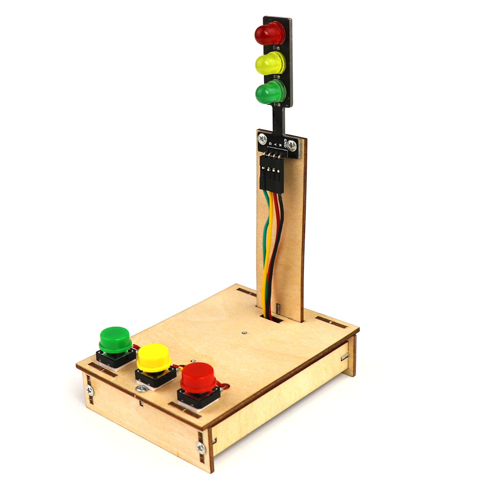 红绿灯模型发明科技小制作儿童手工玩具学生通用技术科学实验diy