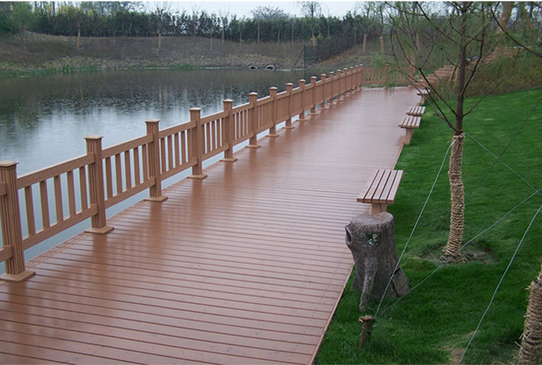 木塑地板 防腐木户外露台防水地板阳台服创庭院塑木空心长条地板