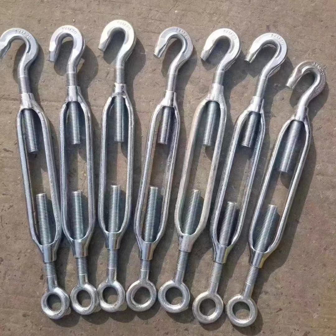 m8-m36钩圈开体花兰 钢丝绳螺旋扣拉紧器 玛钢花兰