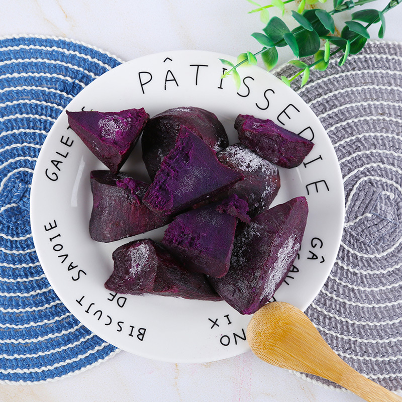 冷冻紫薯速冻甜品配料紫薯芋圆奶茶烘焙材料厂家直发