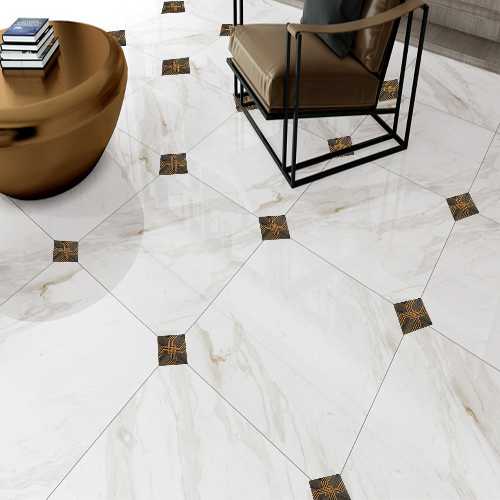 硬质卡片地面对角线瓷砖美缝贴客厅厨房浴室可移除加厚pvc墙贴