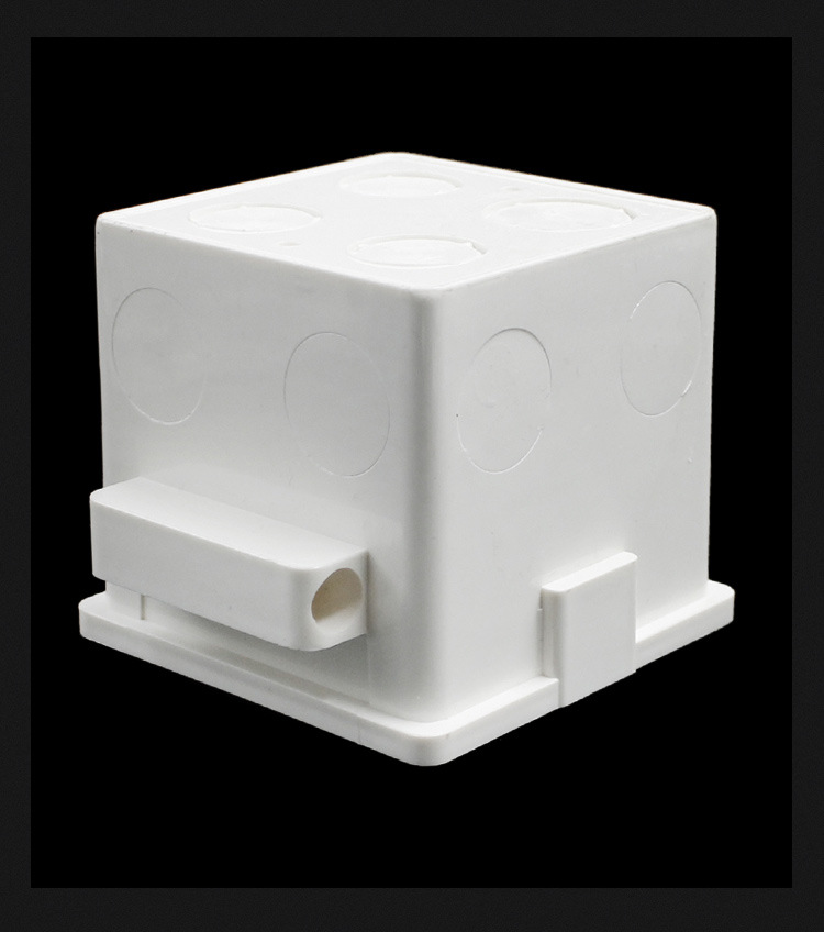 pvc7公分拼装集成穿筋盒 86型预埋暗装阻燃底盒 70带杯梳接线盒