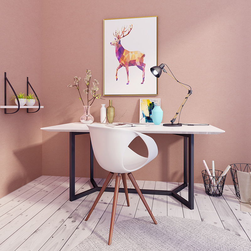 粉色少女心壁纸卧室温馨女孩儿童房网红公主粉红色紫红ins风墙纸