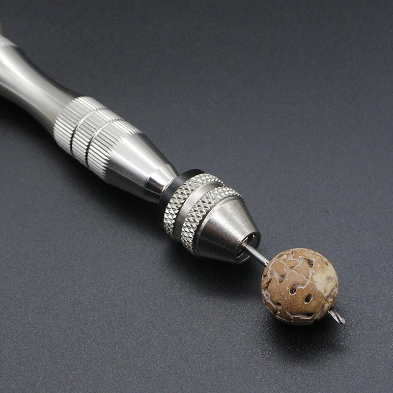 手捻钻家用铝合金手动打孔工具文玩珍珠桃核钻孔器迷你手钻麻花钻