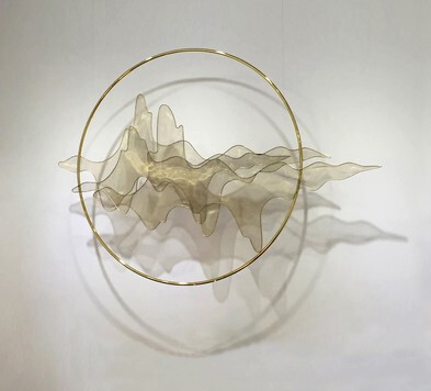 新中式铁艺壁挂山影大堂立体创意墙面壁饰酒店铁质挂件金属墙饰