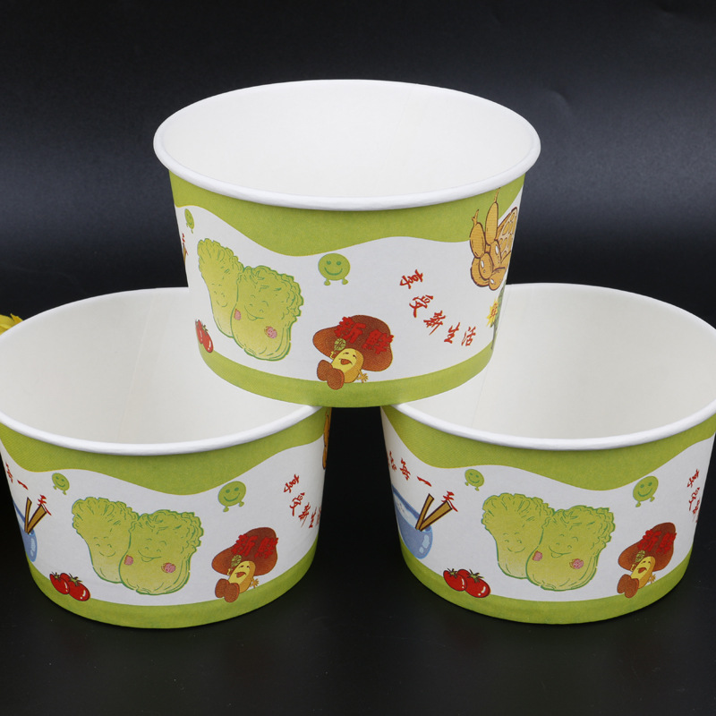 厂家定制纸碗 1次性加厚牛皮纸汤碗汤杯 外卖打包碗圆形汤桶