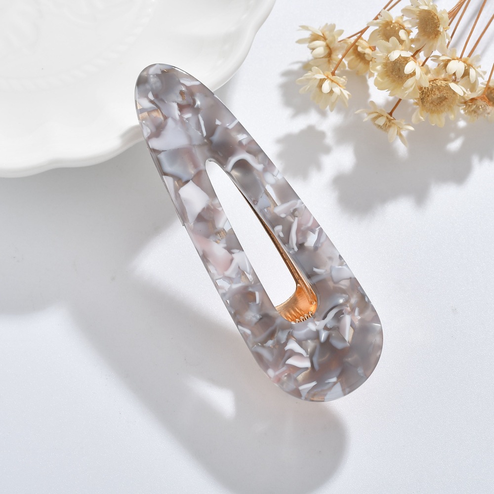 日韩系ins风醋酸bb夹头饰跨境新款发饰成人水滴形时尚发夹尖嘴夹