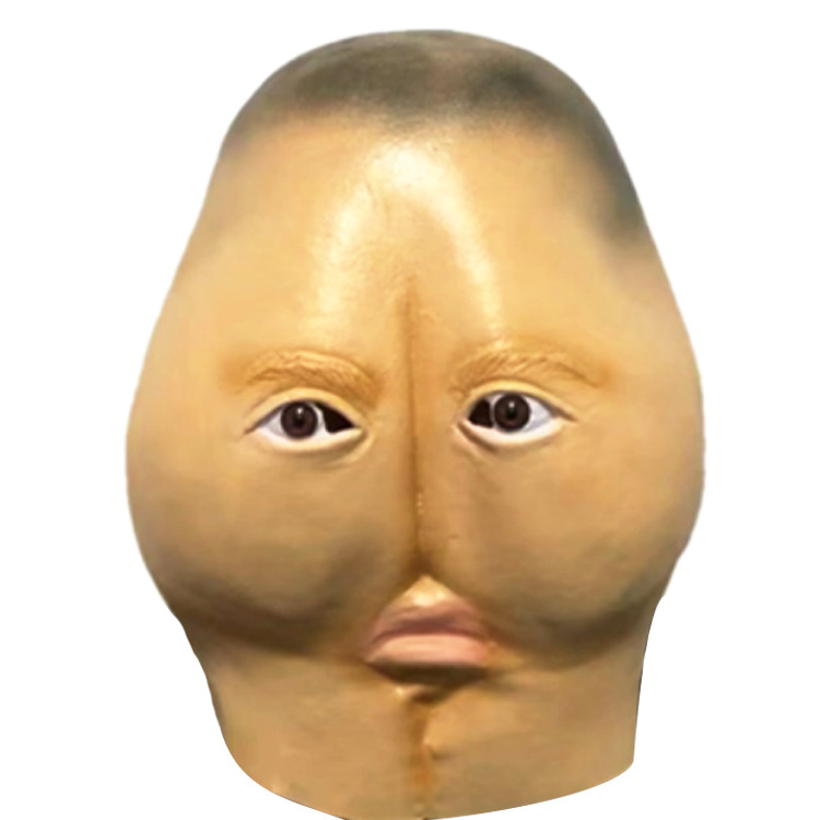 2018款万圣节搞怪双下巴面具舞会恶搞整蛊道具厂家直销