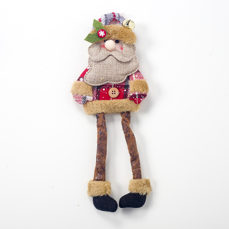 Xibao New Christmas Decoration Fabric Long Feet Christmas Deer Snowman Doll Christmas Tree Cute Accessories