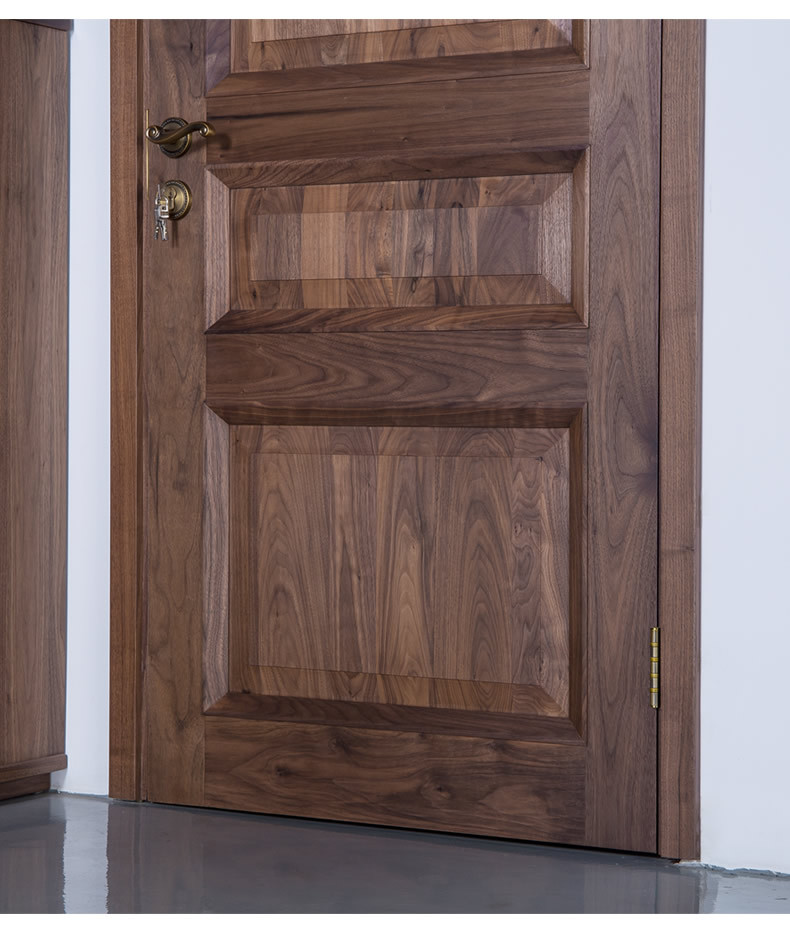 工厂定制胡桃木实木门 厨房推拉门 简约现代室内卧室原木色烤漆门