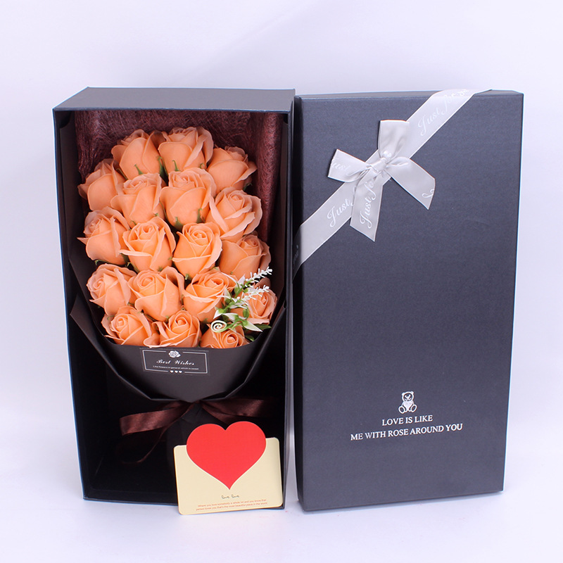 Valentine's Day Creative Gift 18 Soap Rose Bouquet Gift Box Amazon Mother's Day Birthday Gift Soap Flower