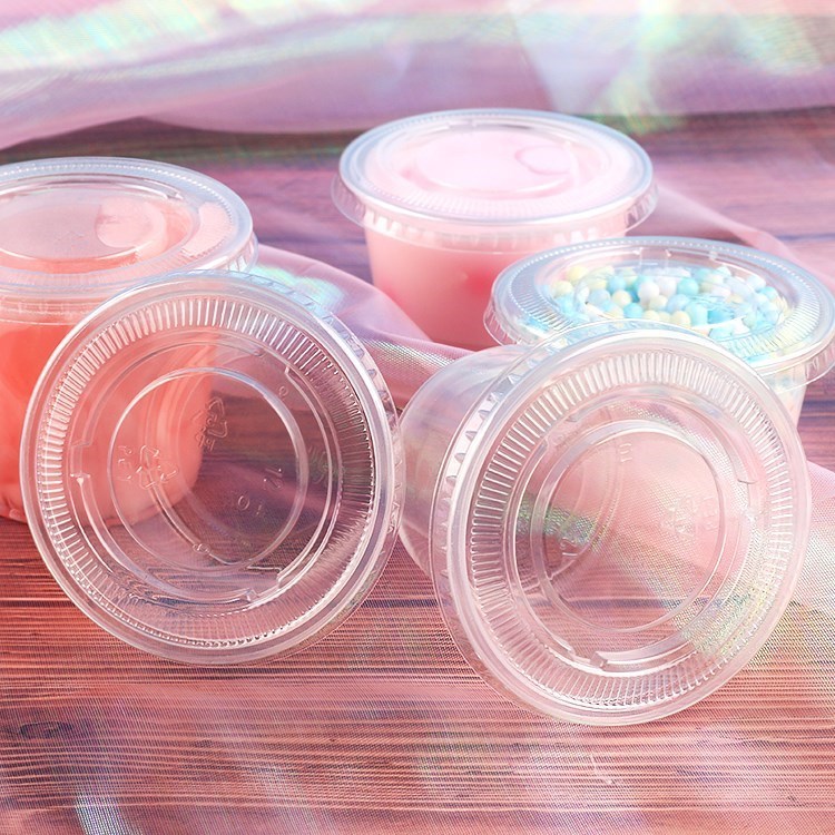 港式水晶泥史莱姆盒子透明圆形少女ins外网盒快手分装pp盒子分装