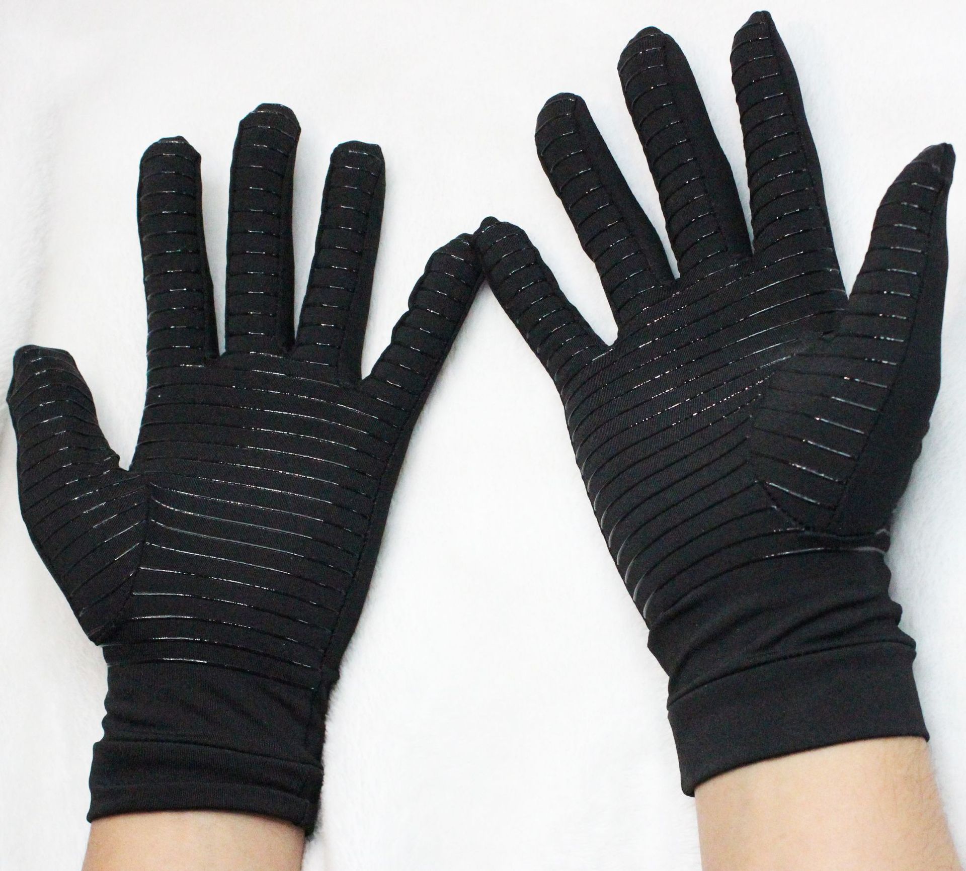 rx运动健身辅助骑行攀岩防滑弹力手套铜纤维离子压力全指手套