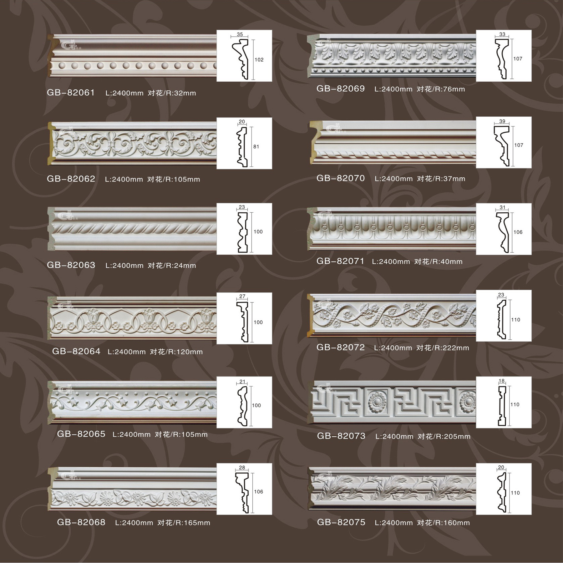 欧式pu装饰线条雕花角线平线素线灯盘罗马柱饰花天花弯角花弧线