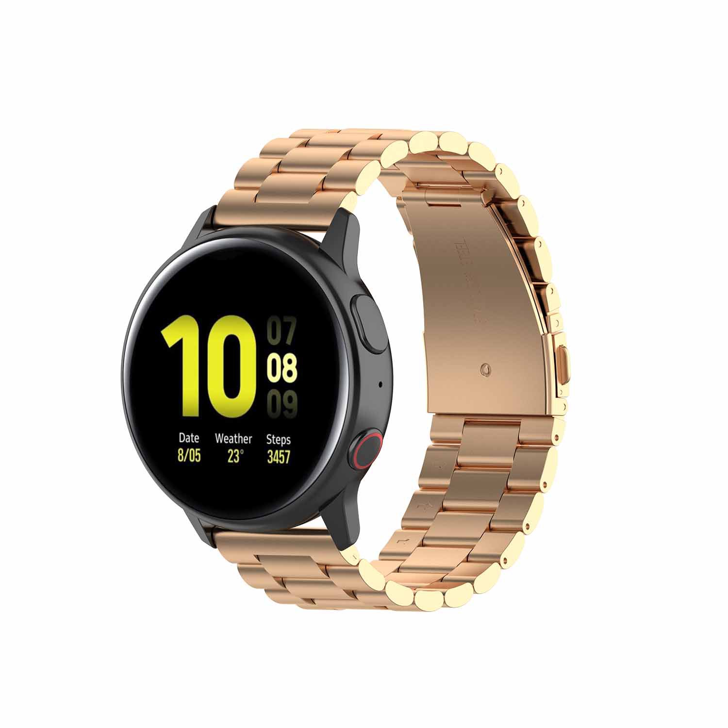 适用三星galaxy watch active active 2代40mm 44mm手表三株钢带