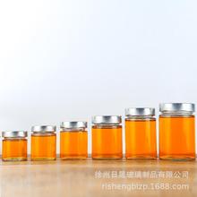 厂家直售圆形高盖蜂蜜瓶 储物罐 酱菜玻璃瓶 罐头瓶 果酱瓶