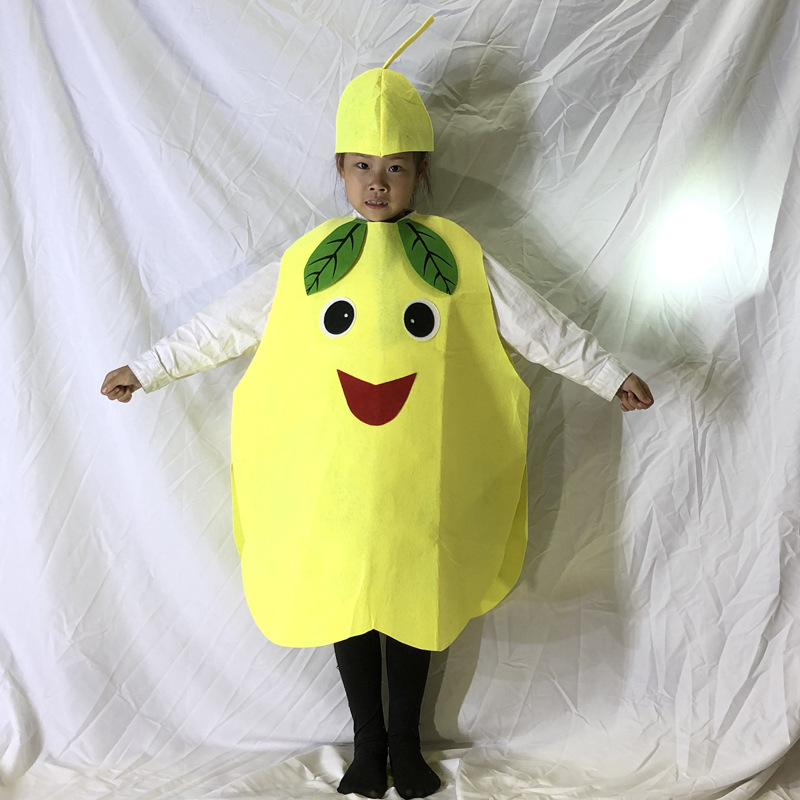 六一儿童节水果服装蔬菜幼儿园环保时装秀儿童无纺布水果服装