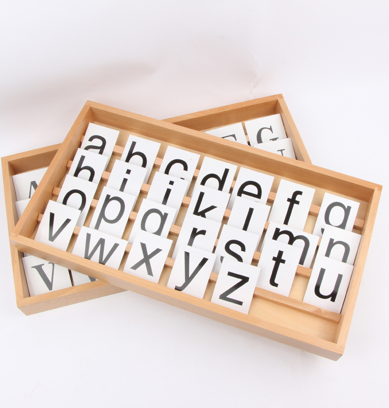 印刷字母卡蒙氏教具蒙台梭利蒙特梭利早教益智语言教具