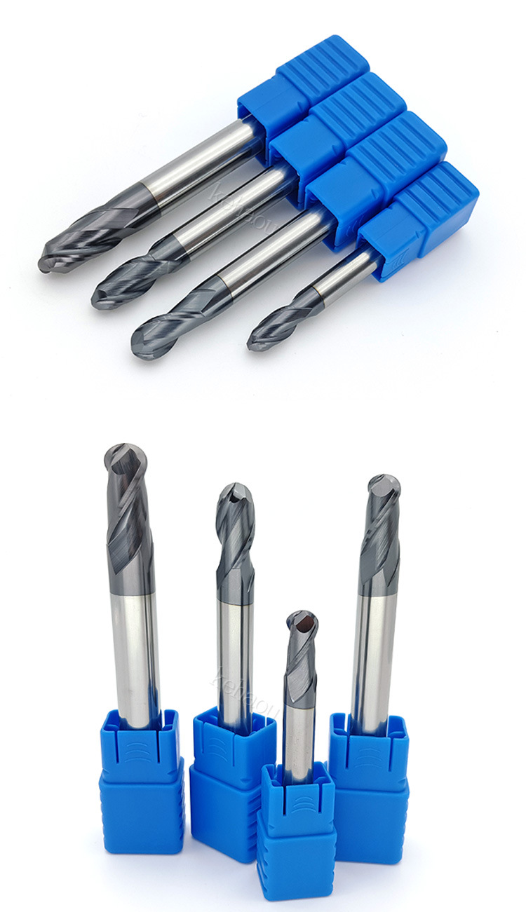 45度钨钢球刀加长2刃硬质合金涂层球头铣刀外r刀圆头铣刀数控铣刀