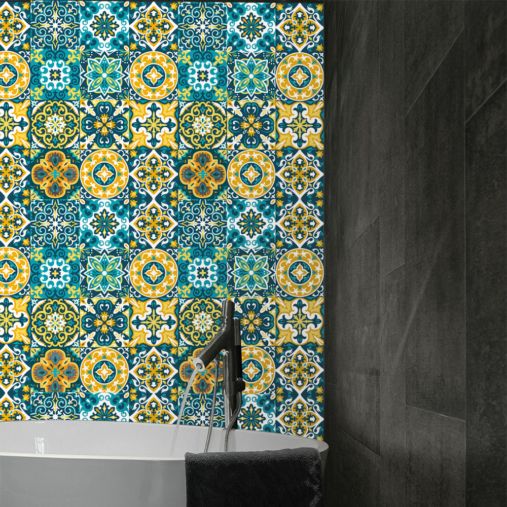 ts212复古花砖系列瓷砖贴大理石轻奢瓷砖贴装饰防水墙贴地板贴