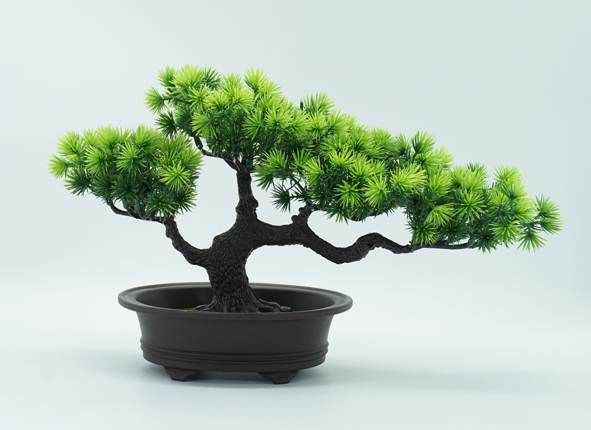 新款仿真植物盆栽 双层迎客松盆景摆件 客厅室内家居装饰仿真花